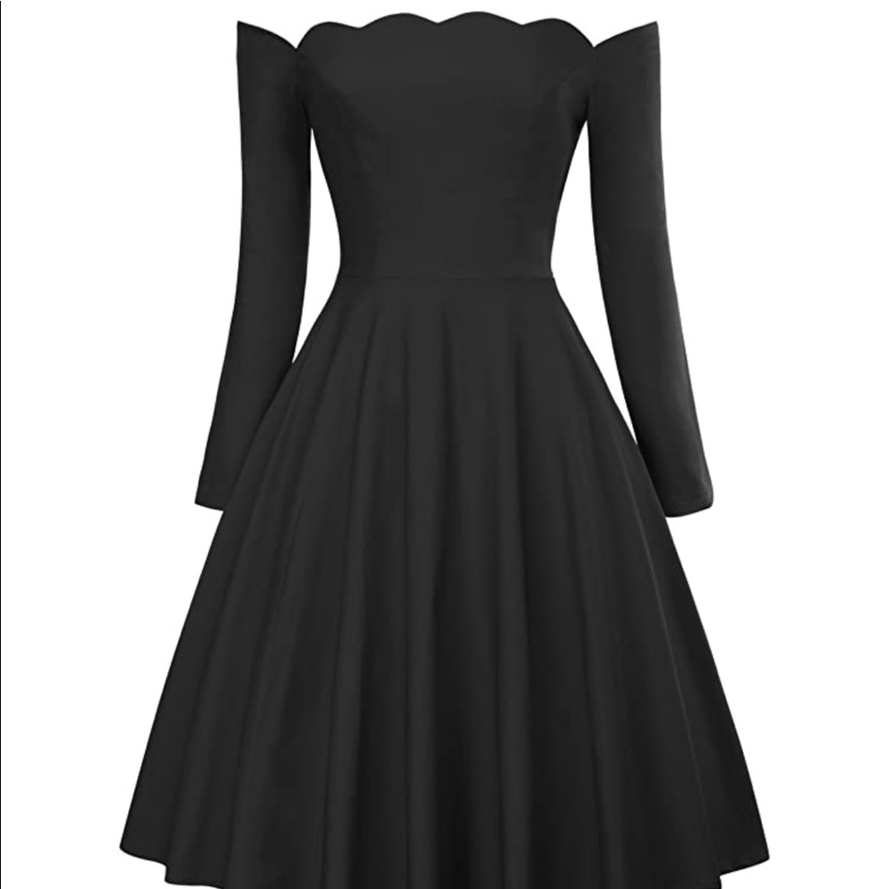 Black cocktail dress.